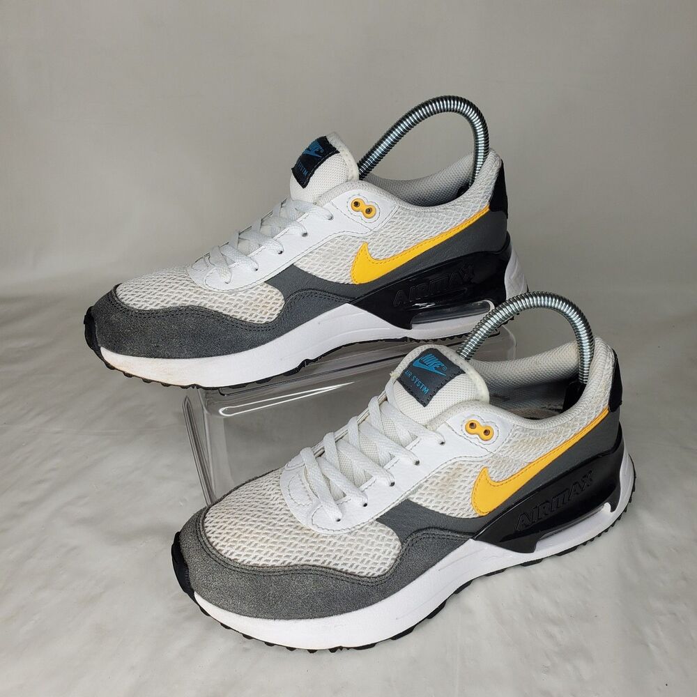 NIKE AIR MAX SYSTM Grey/White DQ0284-104 Size 6.5Y Lace-Up